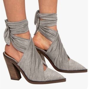 Burberry Melange Tillington Ankle Wrap Mules‎ Size 36